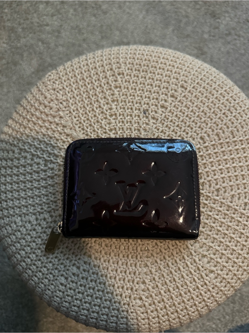 Louis Vuitton Vernis Zip Coin Purse Purple